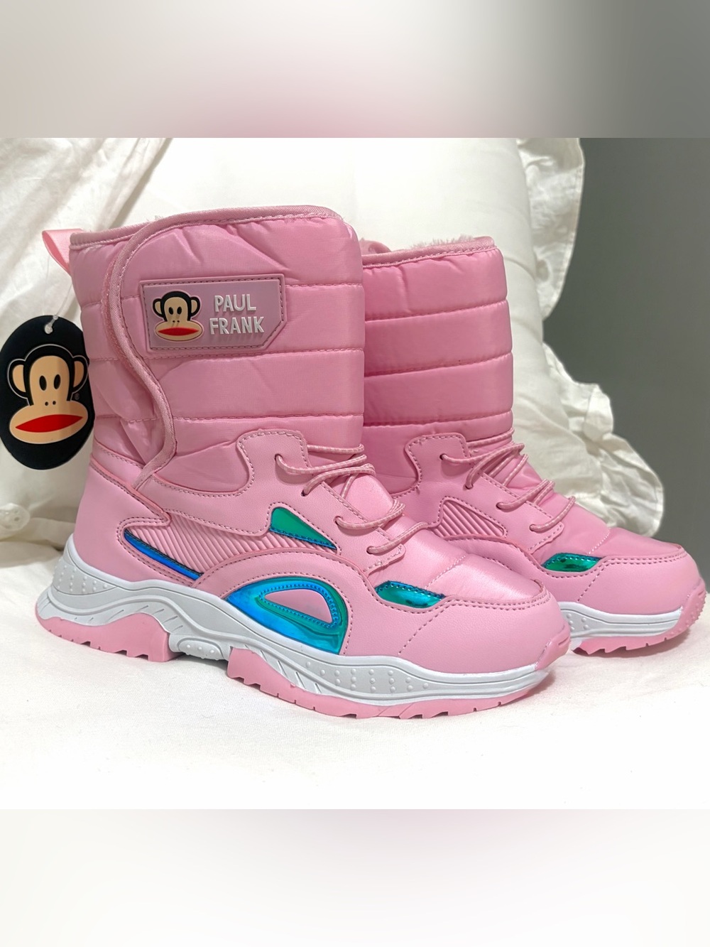 Pink Paul Frank Winter Snow Boots Kids Girls Size 12.5